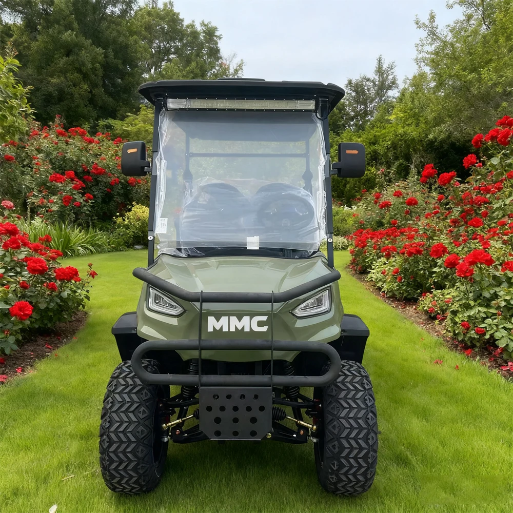 عربة جولف كهربائية جديدة مخصصة للنادي مع مقعد خلفي قابل للطي للكبار عربات جولف كهربائية بأربع عجلات #2