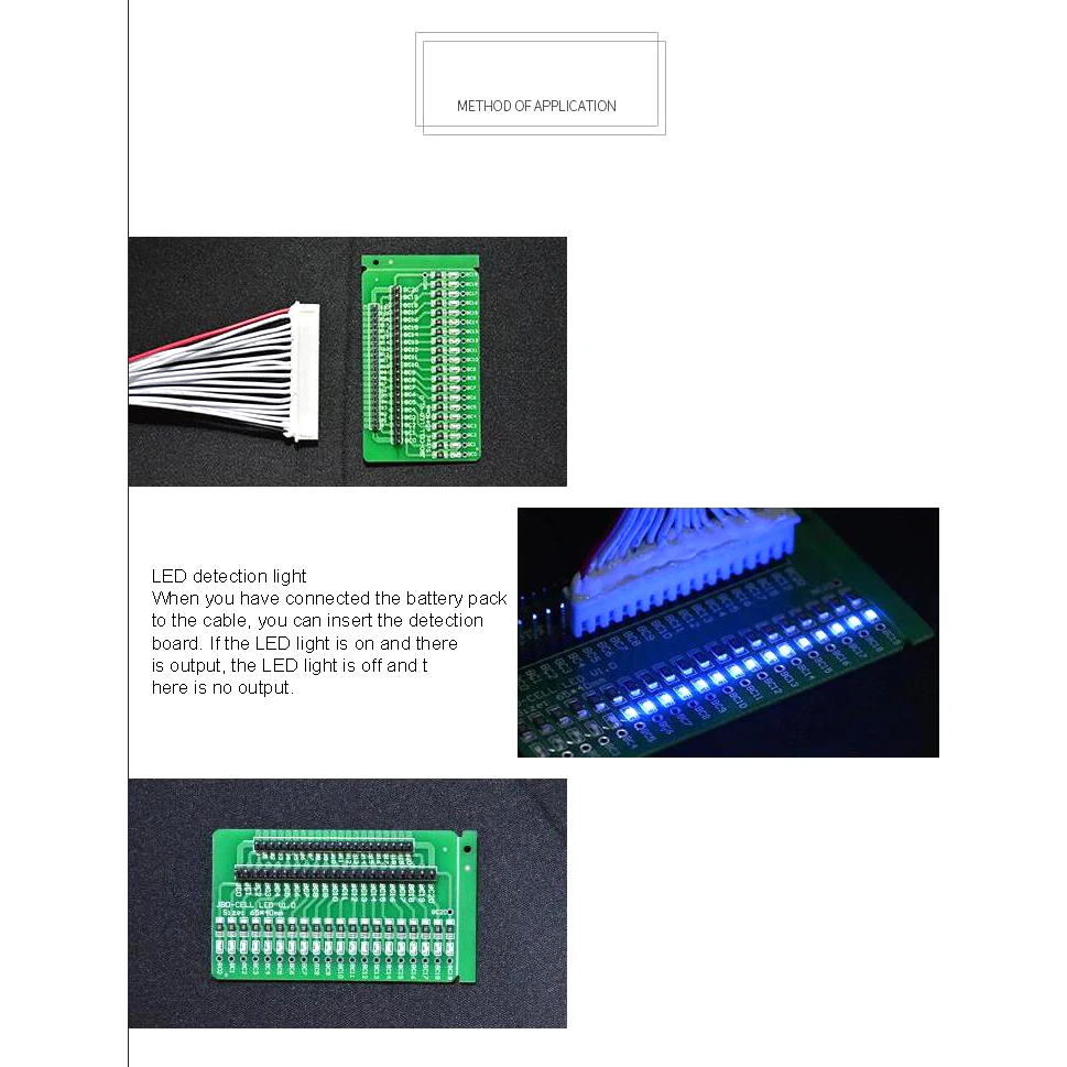 FOR Li-ion LifePo4 Lithium Battery Protection Board 4S 7S 8S 10S 13S 14S 16S BMS 3S 20S LED Detection Board Cable Tester Light