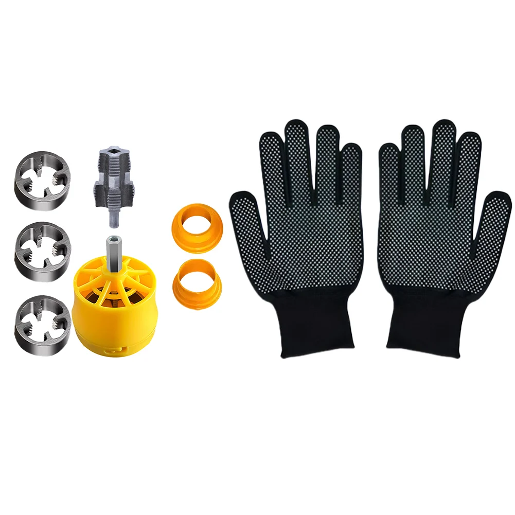 Pipe Threader Kit For 1/2 Inch 3/4 Inch 1 Inch PVC Plastic Water Pipe Internal Thread Opener Power Tools Replacement Spare Parts