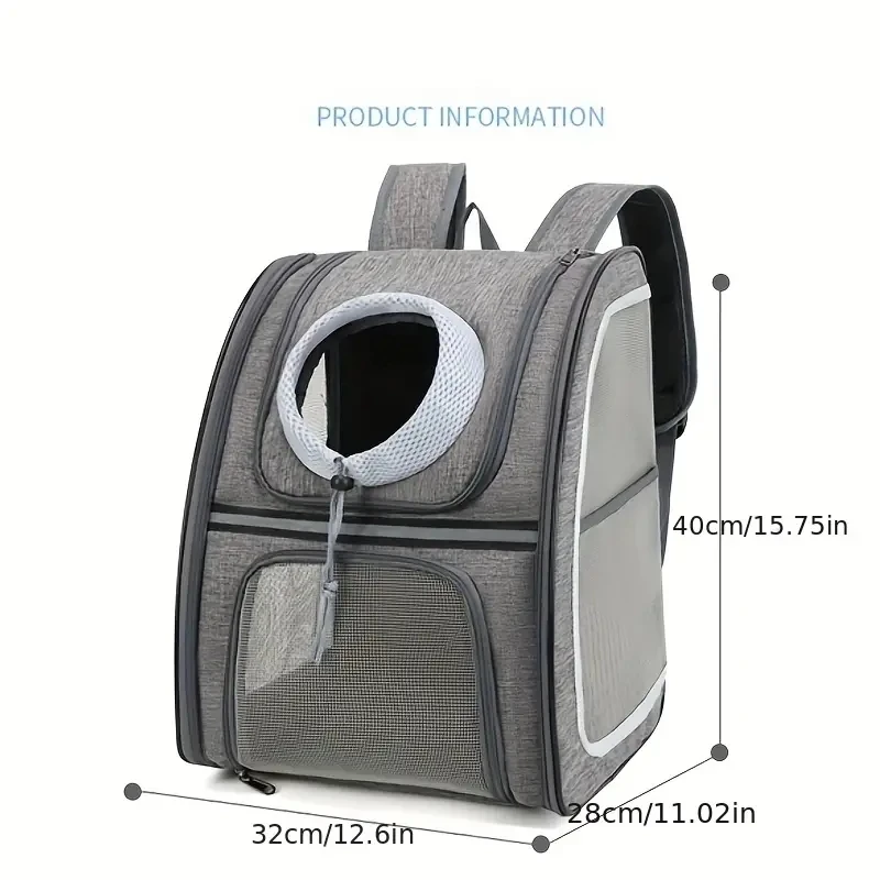 Airline-approved Pet Backpacks Breathable Mesh Pet Cat CarrierFully Ventilated Mesh Cat Backpack For Travel