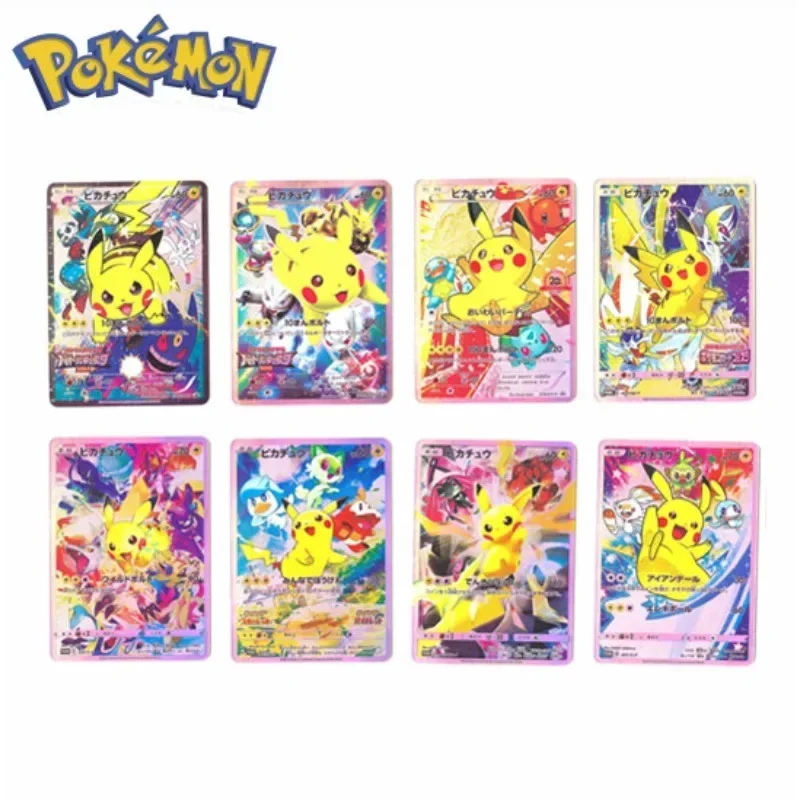 

PTCG Pokemon 8 шт. японское празднование Пикачу рефракционная коллекция карточка комикс детская игрушка карточка игрушки подарки