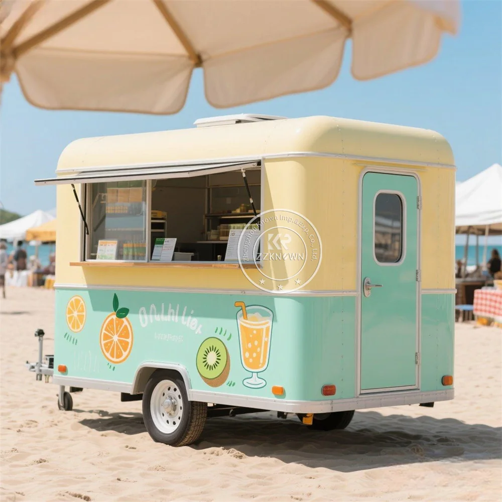 

Concession Street Catering Cart Mobile BBQ Burger Pizza Cart Concession Fast Food Trailer Mobile Food Truck With Full Kitchen