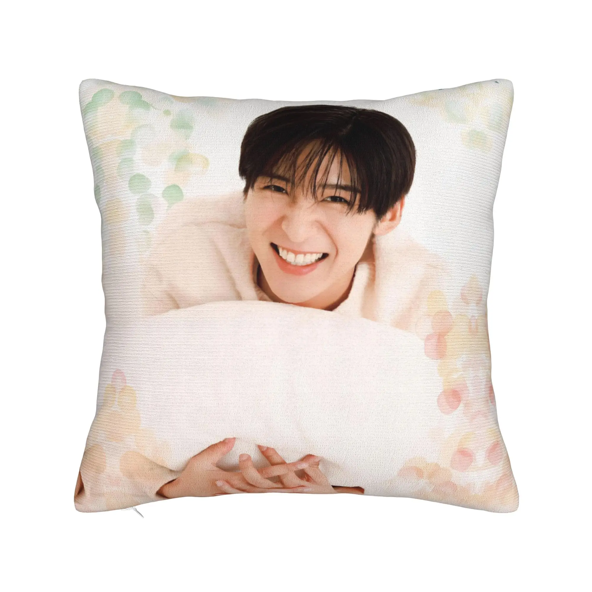 Ren Meguro Japanese Actor Square Pillow Cases  Cushion Covers Vintage Polyester Decorative Pillowcase for Sofa 18