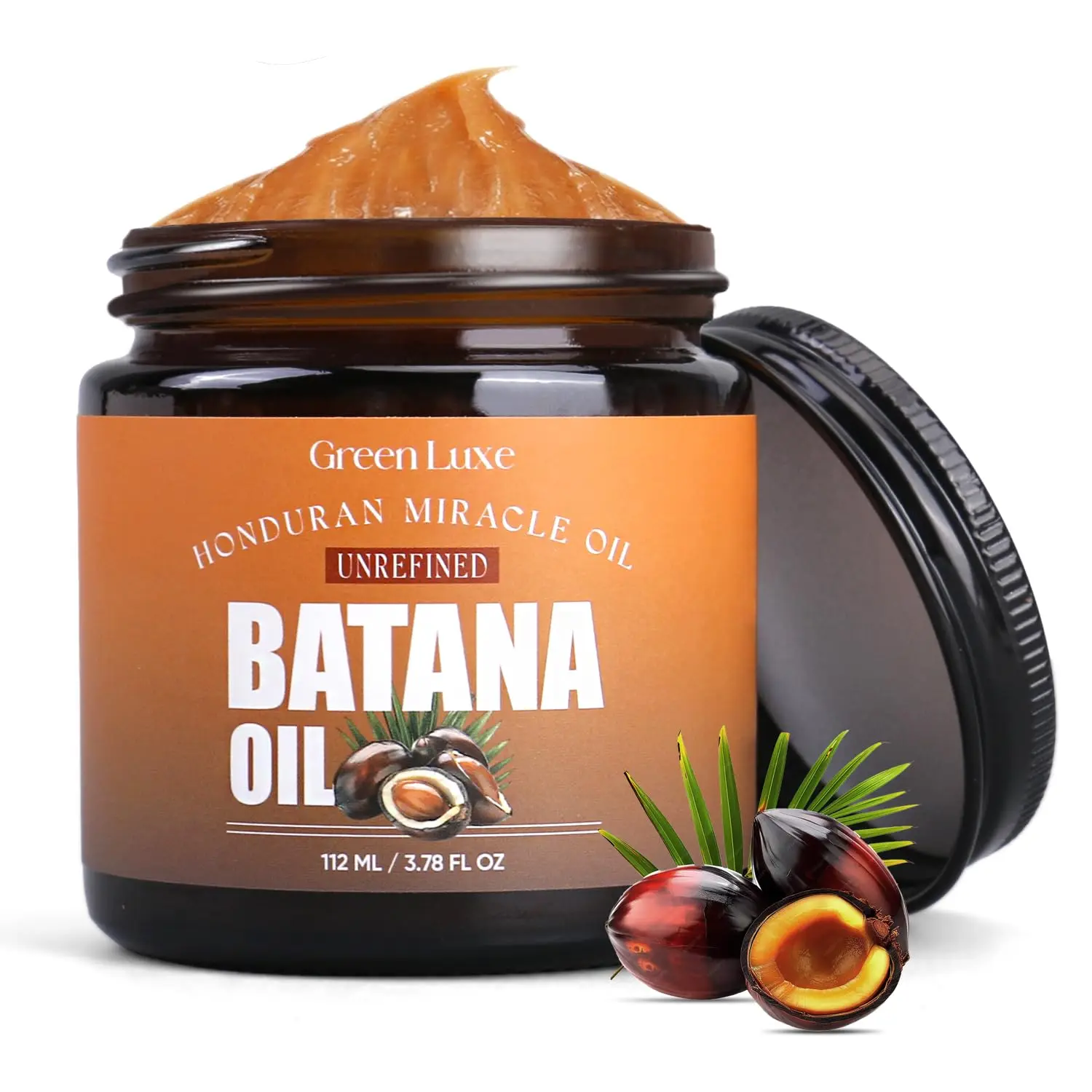

Raw Batana Oil for Hair Growth Unrefined Honduras Natural Batana Oil with Jojoba Oil Beeswax Repair Damaged Hair Increase Shine