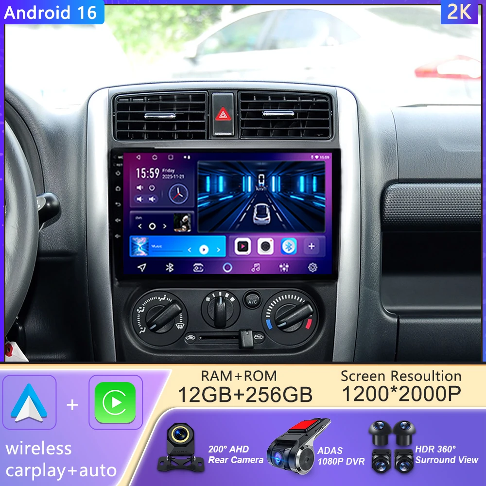 Android For Suzuki Jimny 3 2005 - 2016 2017 2018 2019 Car Multimedia Player Carplay Auto Radio Video Navigation GPS 2din Stereo