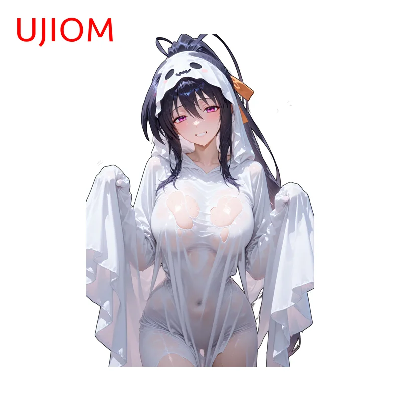 UJIOM Himejima Akeno Lluring Eel Sitting Eye Catching Big Breasts Wall Sticker Delicate Tendy Decal Attractive Living Home Decor