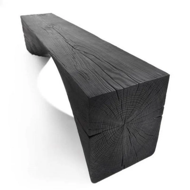 Nordic Personality Creative Art Bench Homestay Log Bench