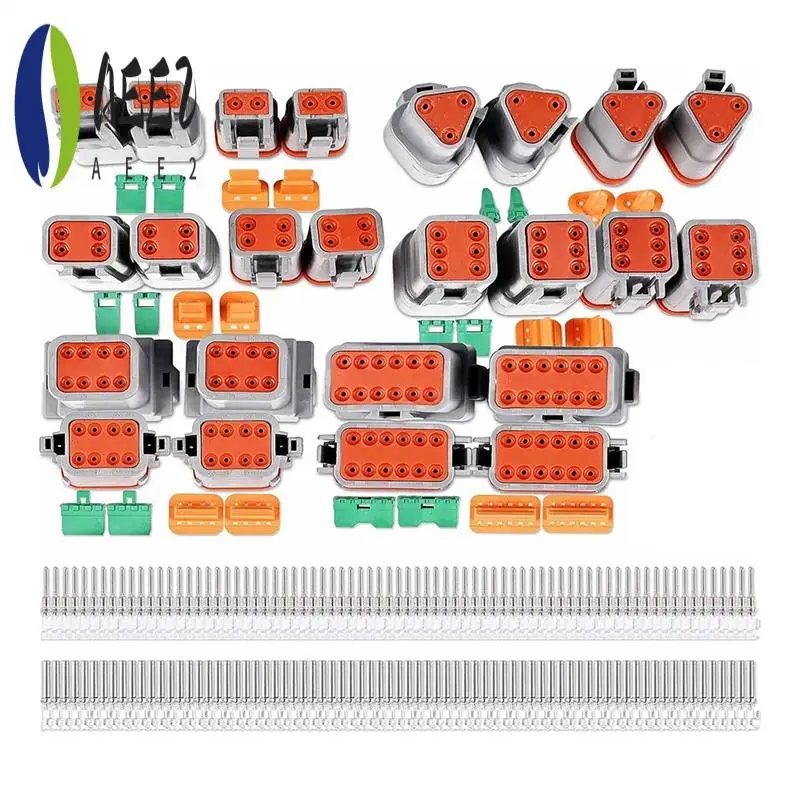 

AEE2-12 Комплекты разъемов серии DT Комплект 2 3 4 6 8 12-контактных разъемов IP68 Водонепроницаемые автомобильные электрические разъемы Вилка