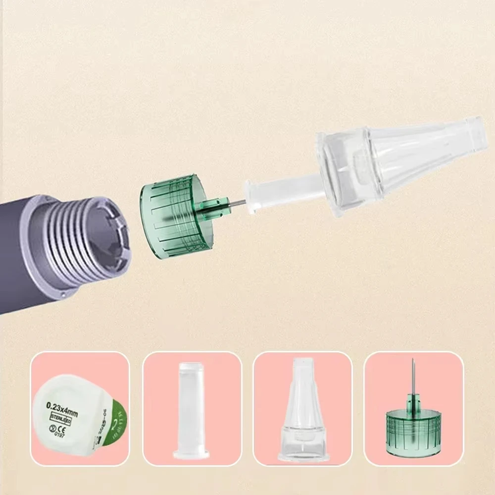 100 Stück Pen-Nadeln für Insulin-Injektionen -31/32g 4/5/6mm, Universell passend für Insulin-Pens, Zubehör für Blutzuckermanagement – Detail 4
