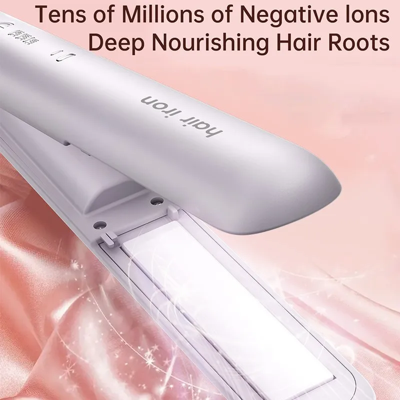 【POPULAR】Mini plancha de peinado portátil, alisador y rizador de cabello inalámbrico 2 en 1, 3 configuraciones de calor