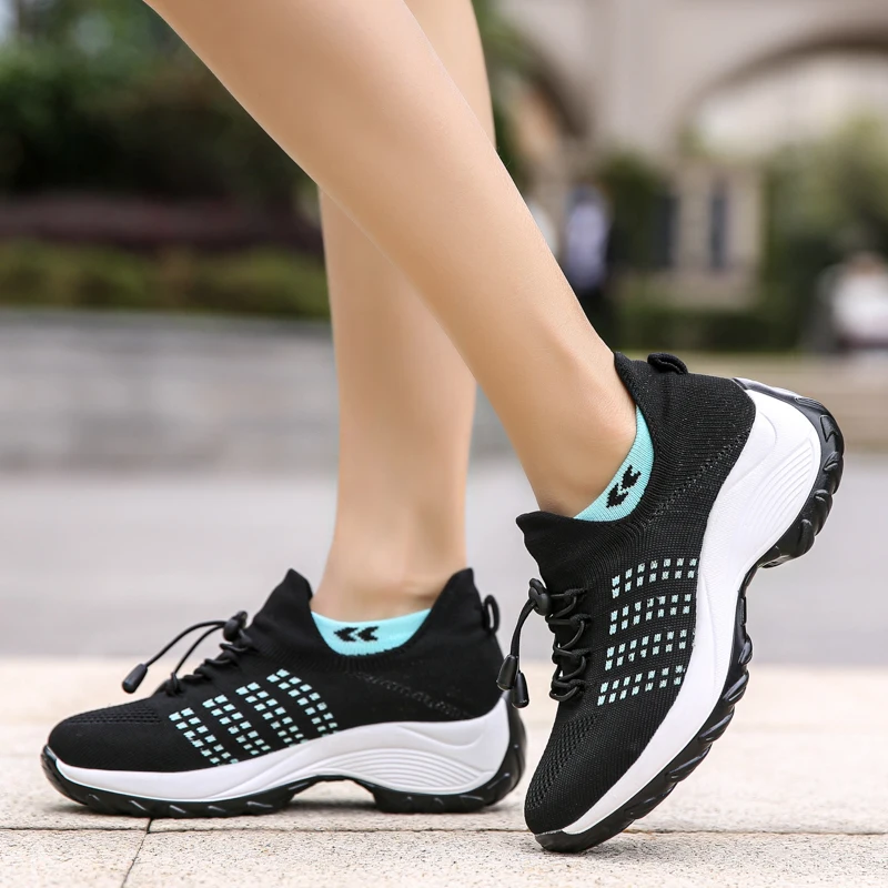 

2025 Women Flat Platform Shoes Woman Sneakers for Women Breathable Mesh Tenis Ladies Shoes for Sock Sneakers
