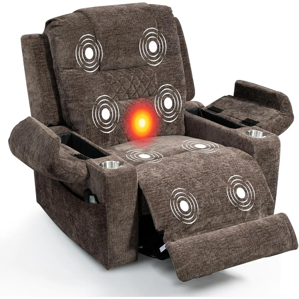 

Lay Flat Power Electric Lift Recliner Chair for Elderly Seniors Adults with Extended Footrest Heat Massage,USB,Type-C Ports,