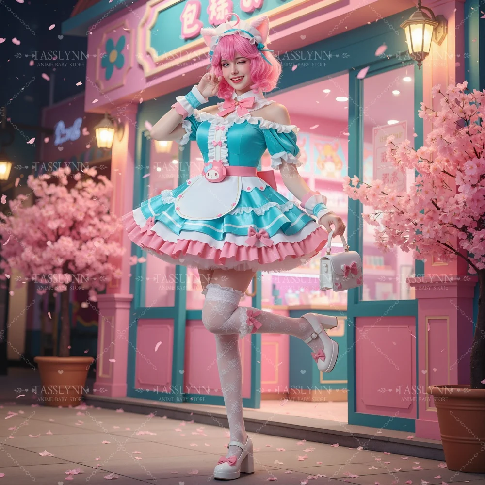 

Костюм горничной Дайи для косплея - наряд горничной Неко с кошачьими ушками и фартуком, милое платье в стиле Лолита, костюм для косплея Дайи