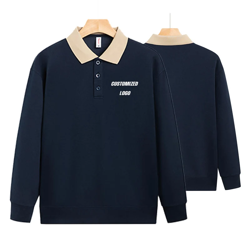 

customized LOGO Japanese Style Lapel Polo Shirt For Men Sleeve Sweatshirt Summer Thin Design Sensibility Niche Couple Jacket