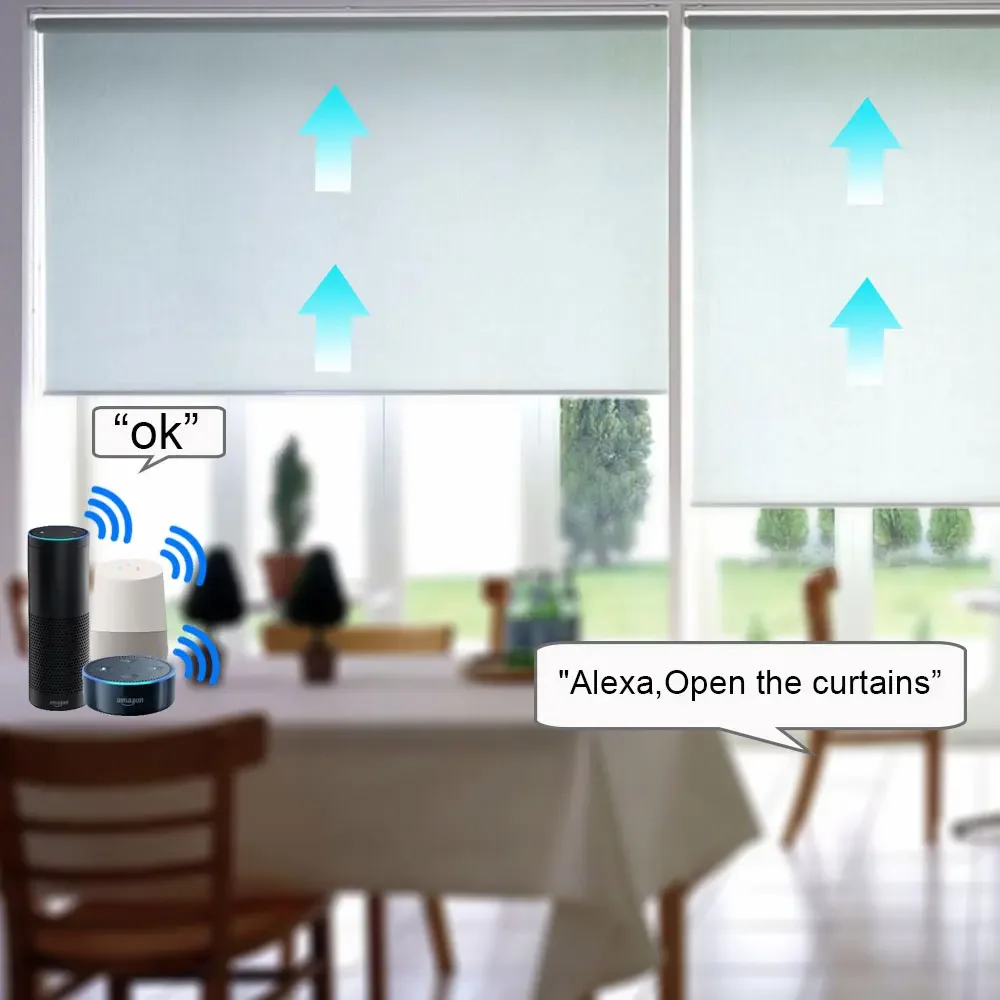 SZMYQ 5.3KG Load Tuya Smart Blinds Motor Wireless Roller Shade Driver with Remote Control for Motorized Roller Blind 38mm Tube