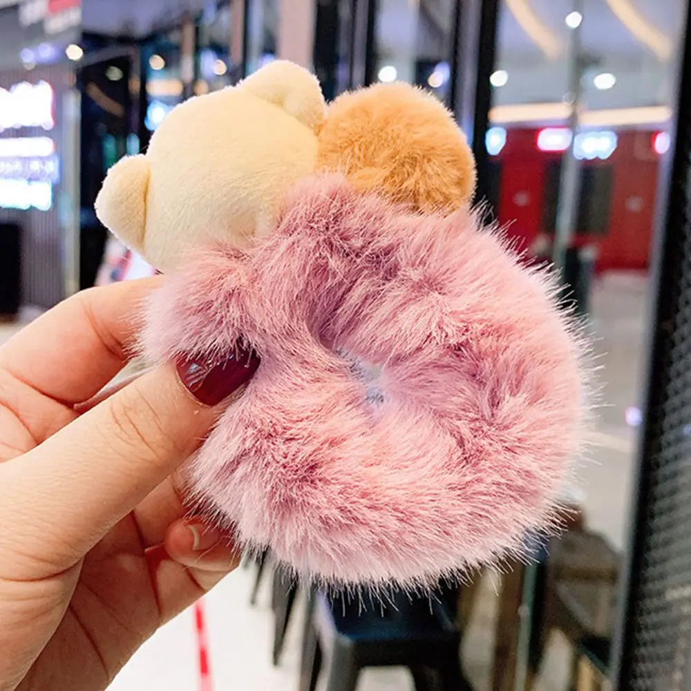 

New Fashion Bear Elastic Cute Lovely Hair Rope Rubber Bands Hair Accessories Ponytail Holder