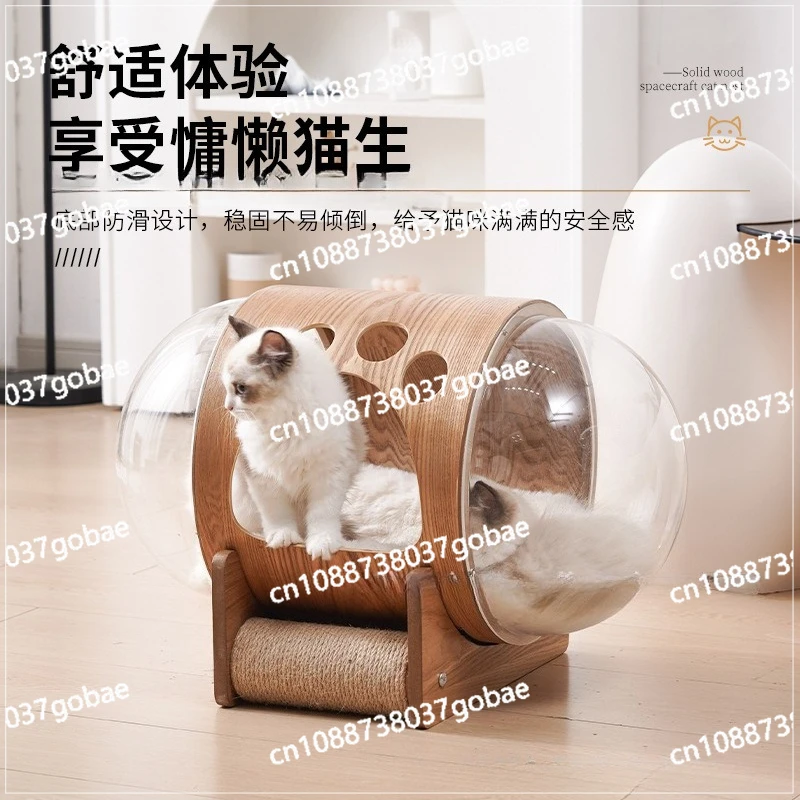 Cat House Transparant Cat Space Capsule Klimrek Nest Acryl