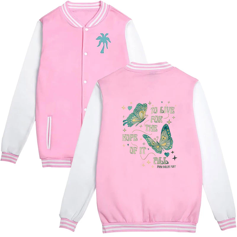 Women's Jacket Live for The Hope Travel Gift New Coat and Jacket Trendy Beach Butterfly Design Overcoat Surf Trip Girls Clothing