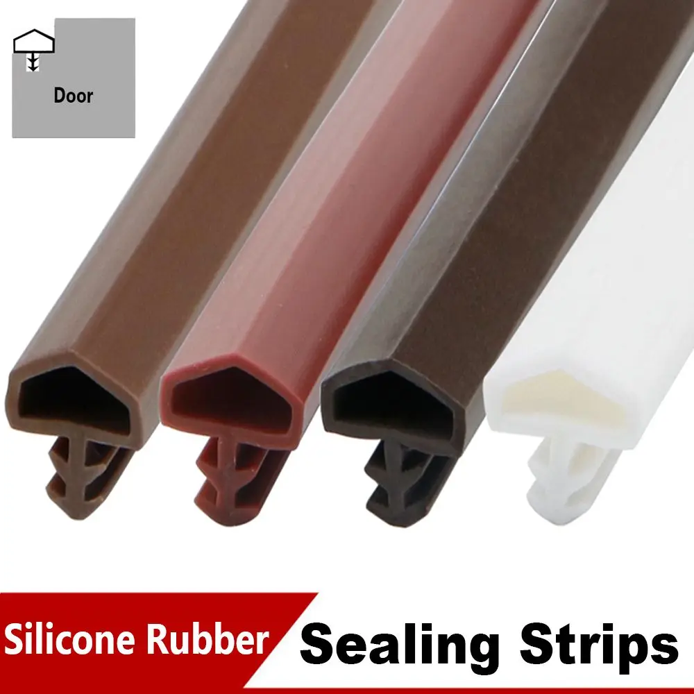 5M Saves Heating Costs Anti Collision Soundproof Sealing Strip Silicone Rubber Draught Excluder Door Gap