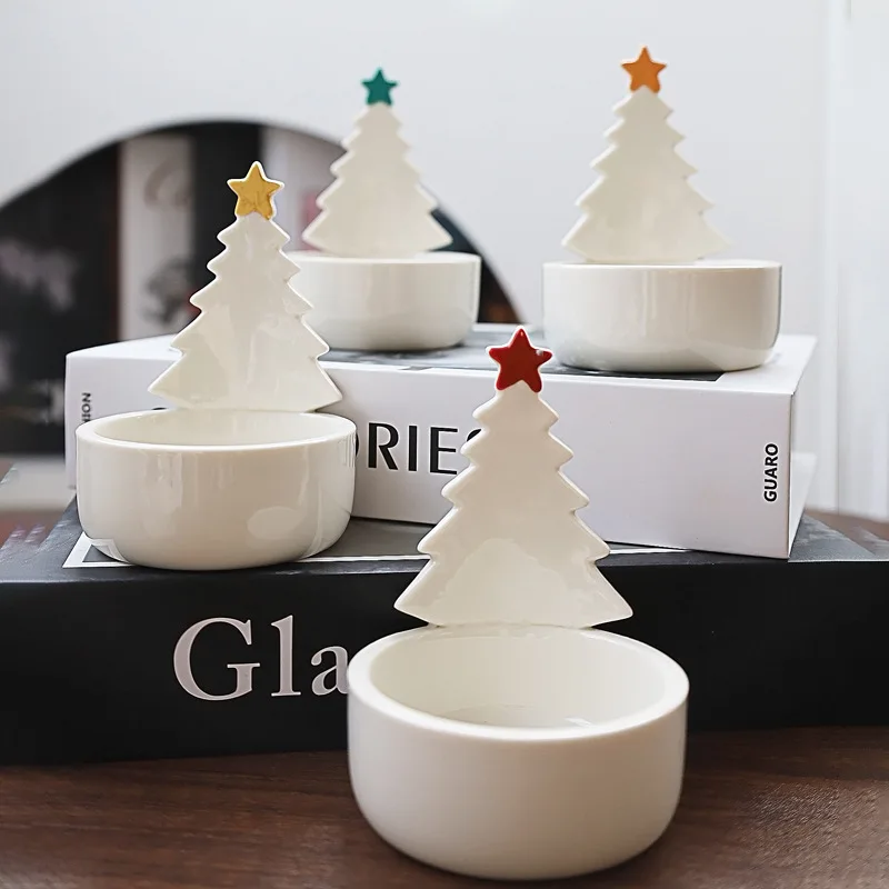 Christmas Tree Candlestick Fragrance Decoration Ornament Christmas Gift Home Candlestick Aromatherapy Candle Holder Gift