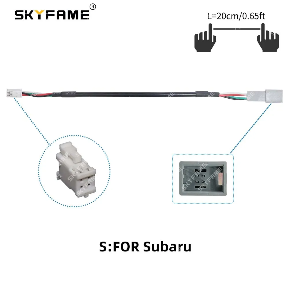 SKYFAME 4pin Original Car Cable Adapter USB Converter Line For Subaru