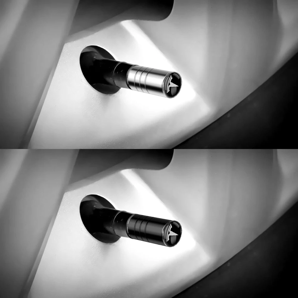 4 قطعة/المجموعة سيارة معدنية صمام قبعات دراجة نارية دراجة عجلة التصميم الإطارات غطاء محور ديكور ل تسلا نموذج S نموذج Y 3 X اكسسوارات السيارات #6