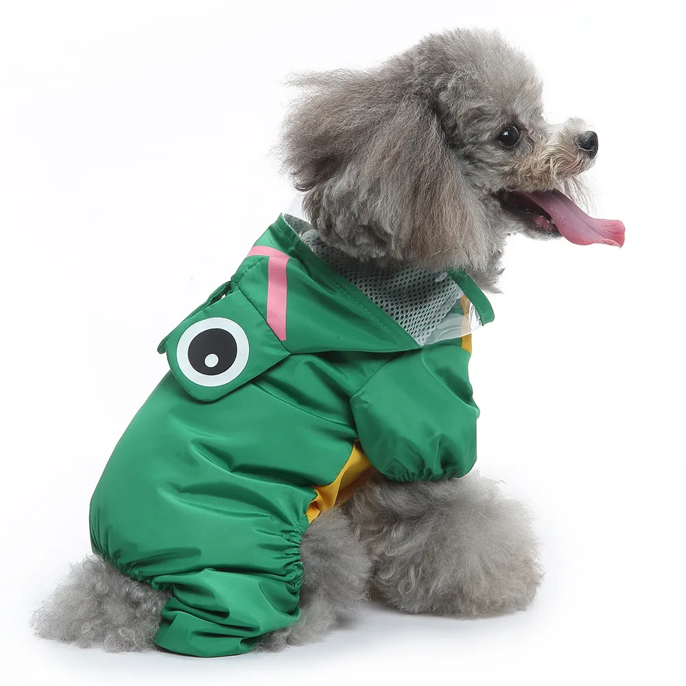 Pet Dog Raincoat Fashion Duck Frog Style Jumpsuit Waterproof Dog Jacket Puppy Water Resistant Clothes for Dogs Pet Coat