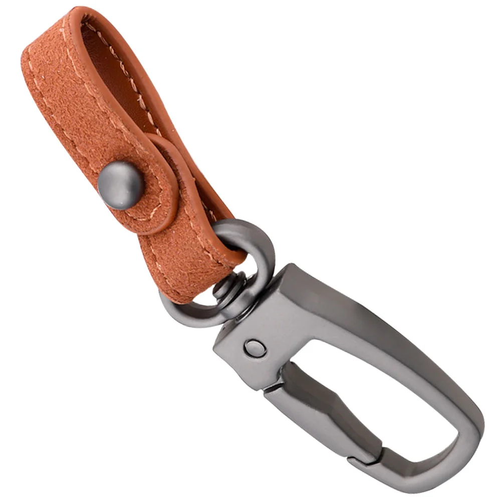 

Brown Metal Faux Keychain Creative Woven Accessories Practical Hanging Belt Clip for Men Heavy Duty Key Fits Thick