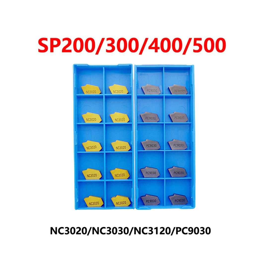 Original SP200 SP300 SP400 SP500 NC3020 NC3030 NC3120 PC9030 PC5300 Carbide Inserts For Grooving Tools SP 200 300 400 500 H01