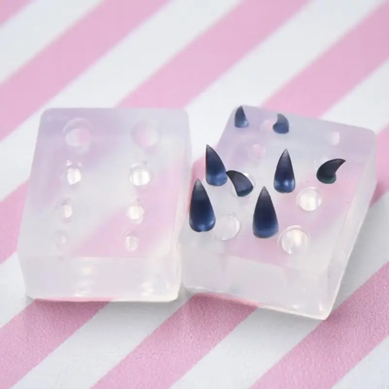 DIY Halloween Devil Horns Silicone Mold Unicorns Horn Epoxy Resin Mold DIY Making Jewelry Craft Tool Easy to Clean