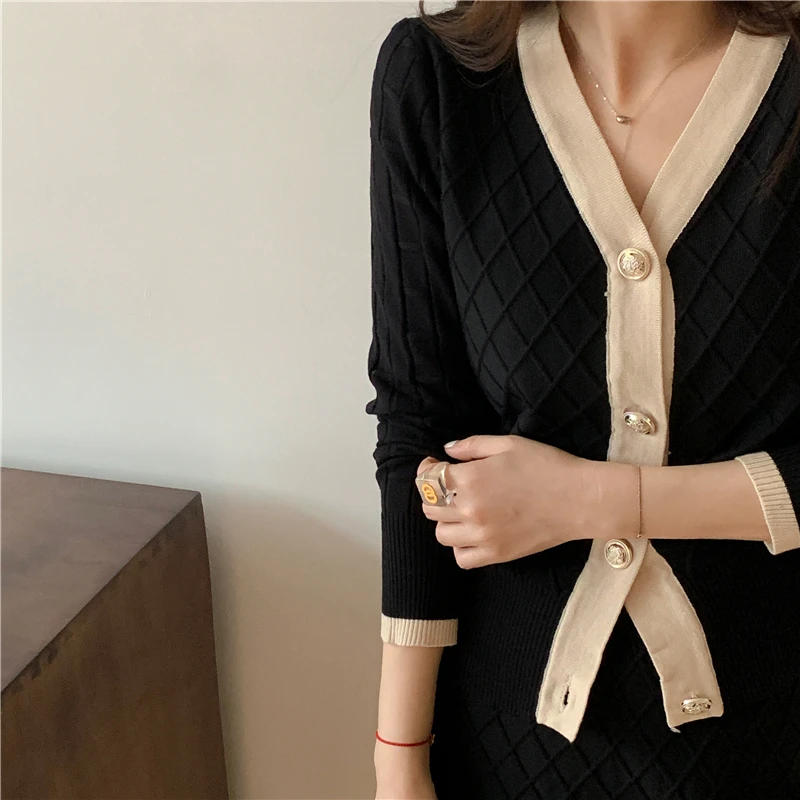 Spring New Korean Pink Women Suits Chic Elegant v-Neck Striped Knitted Skirt Femme Two-Piece Sets Formal Wear Jupe Suit Mujer