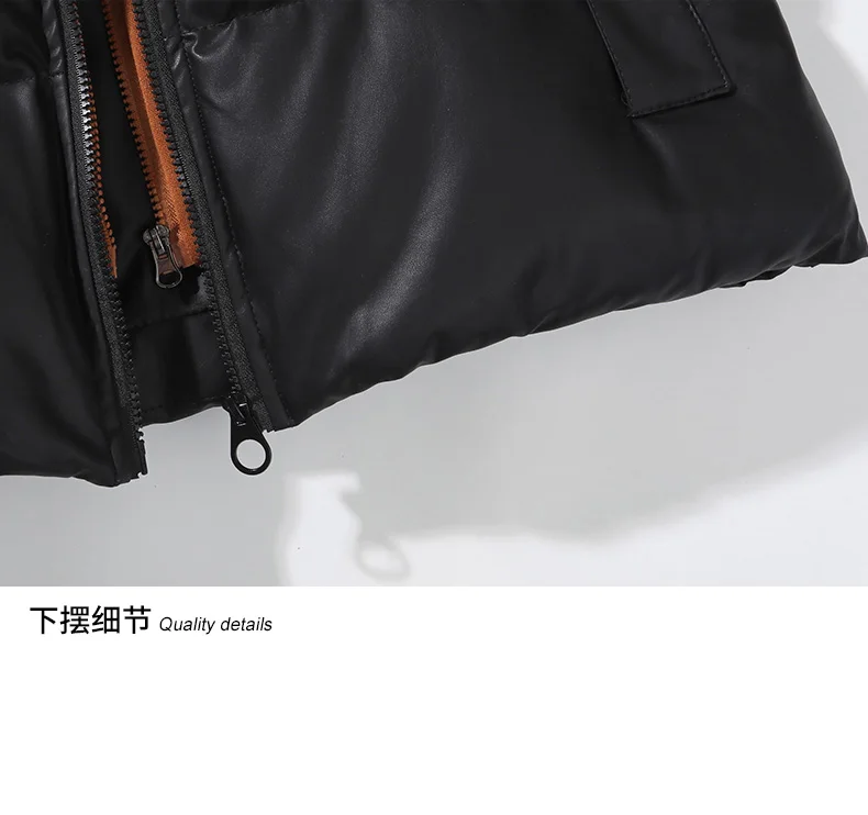 Fashion Solid Hooded Fleece Parkas Men Winter Thick Warm Parka Coat Men's Cotton Overcoat Warm Basic Style Casual Parkas