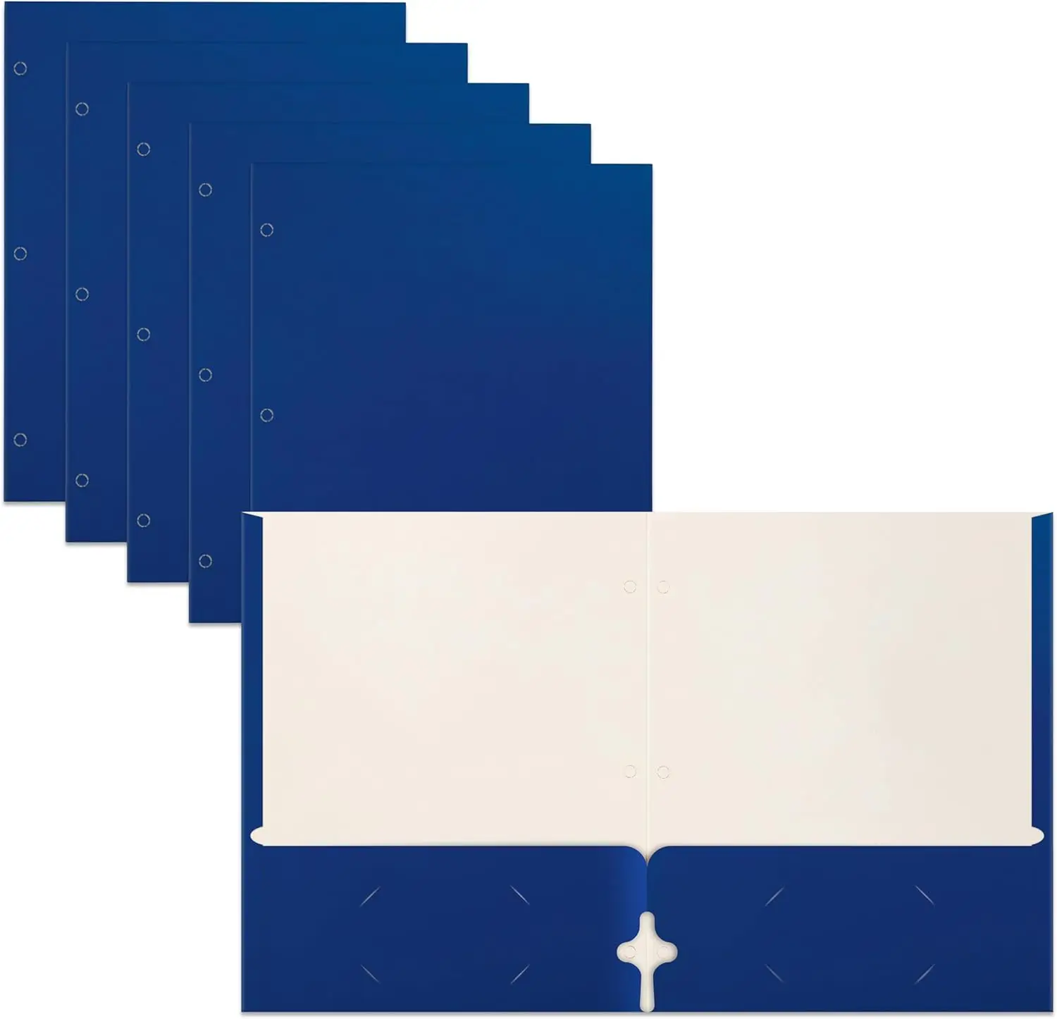 

Blue Two-Pocket Portfolio Folders, 50-Pack for Letter Size Paper, Sturdy and Versatile