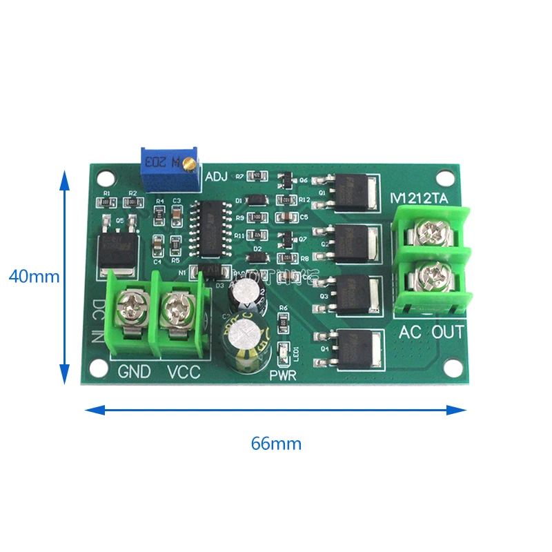 Trasformatore inverter di potenza DC-AC da 200 W DC 12V a AC 12V Generatore di segnale a onda quadra Regolatore di tensione Scheda convertitore di