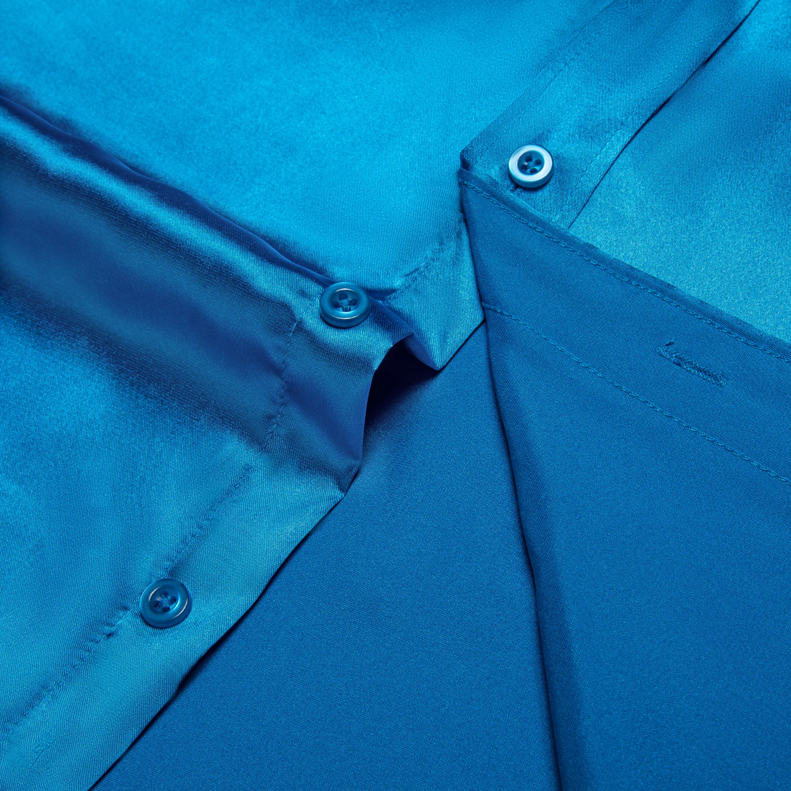 Camisas de vestir de satén para hombre, camisa de esmoquin suave de seda, manga larga, azul, rojo, blanco y negro, ropa informal para fiesta de boda