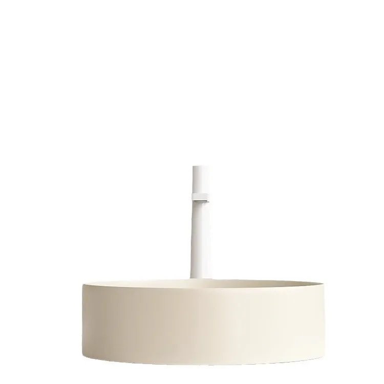 

Nordic cream wind ceramic table basin wash basin balcony bathroom round small size mini washbasin single basin