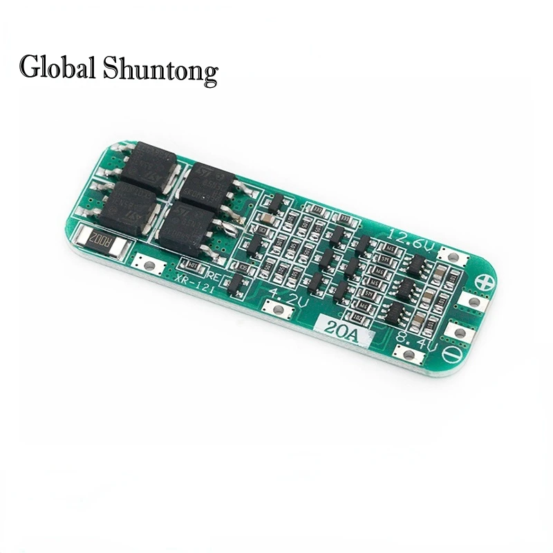 3S 20A Li-ion Lithium Battery 18650 Charger PCB BMS Protection Board For Drill Motor 12.6V Lipo Cell Module 64x20x3.4mm