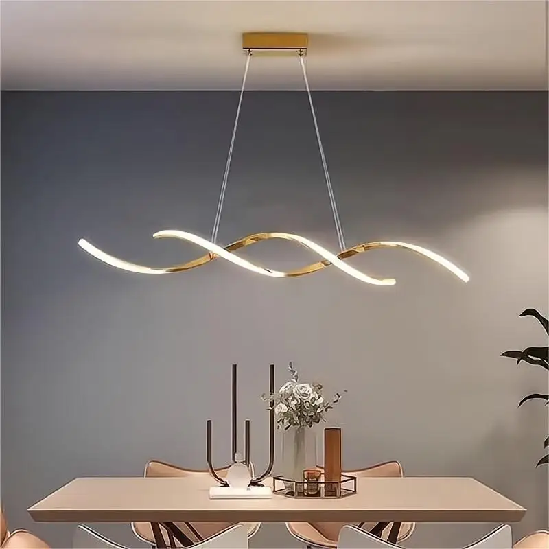 

Luxury Dining Room Chandelier Modern Creative Artistic Long Table Minimalist Design with Clean Lines and Bar Lighting Fixtures