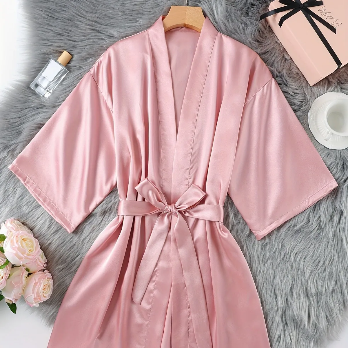 

Сексуальная ночная сорочка, шелковая ночная рубашка для весны и осени, комплект из имитированного шелка, ночная сорочка на бретельках из ледяного шелка