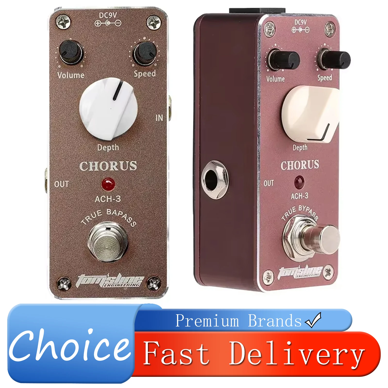 

Электрическая гитарная педаль эффектов AROMA, эффект хоруса, очень тихая, встроенная система обработки звука, ACH-3, аксессуары для гитары