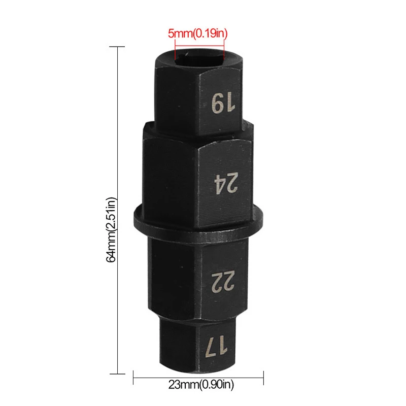 1 pz 4 In 1 durevole antiruggine Versatile multifunzione multiuso moto strumento asse esagonale 17 19 22 24mm rimozione professionale