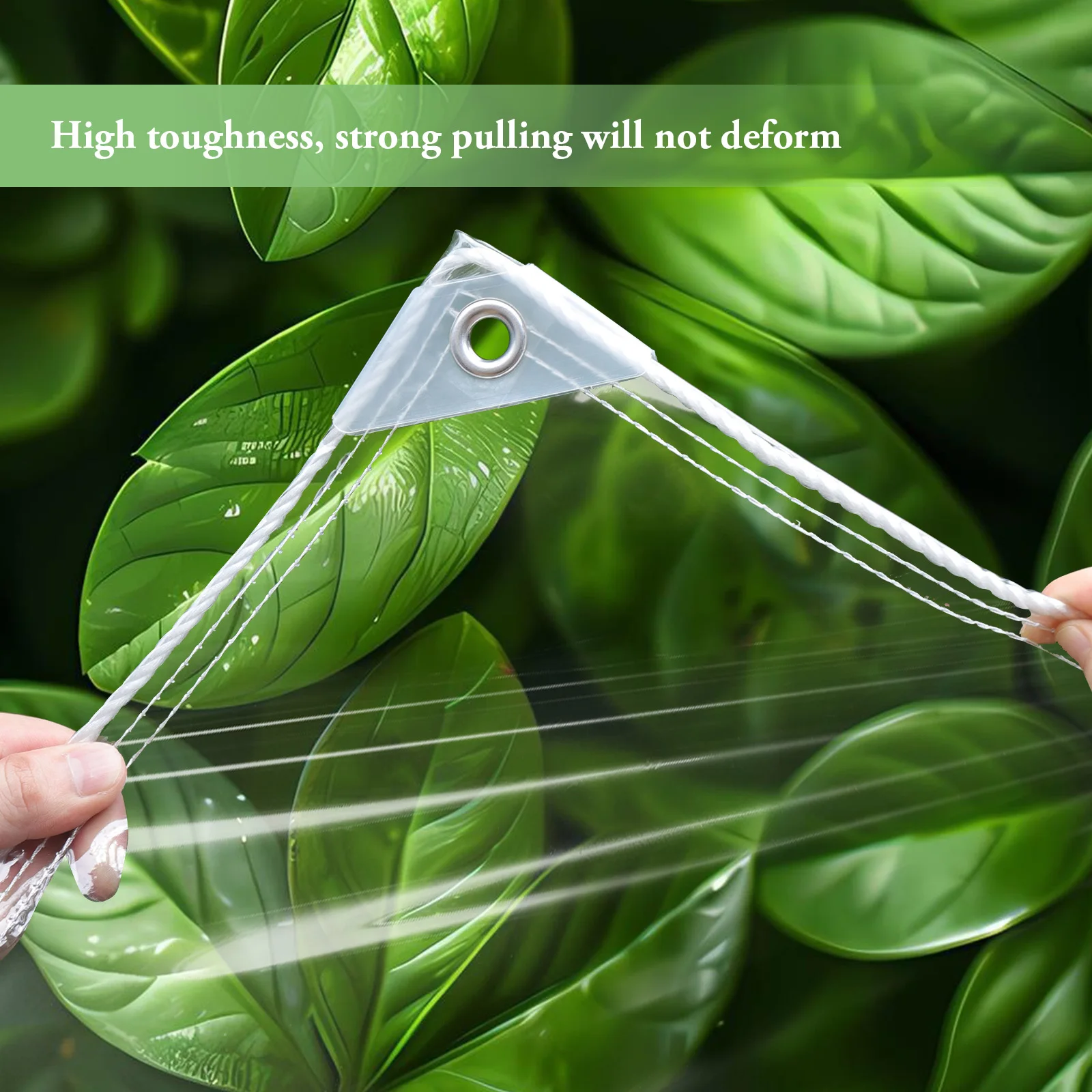 Wasserdichte Hochleistungsplane, Verbesserte Widerstandsfähigkeit PVC Transparente Plane Dicke 420 g/m², Winddichte Plane, Frostbeständig – Detail 14