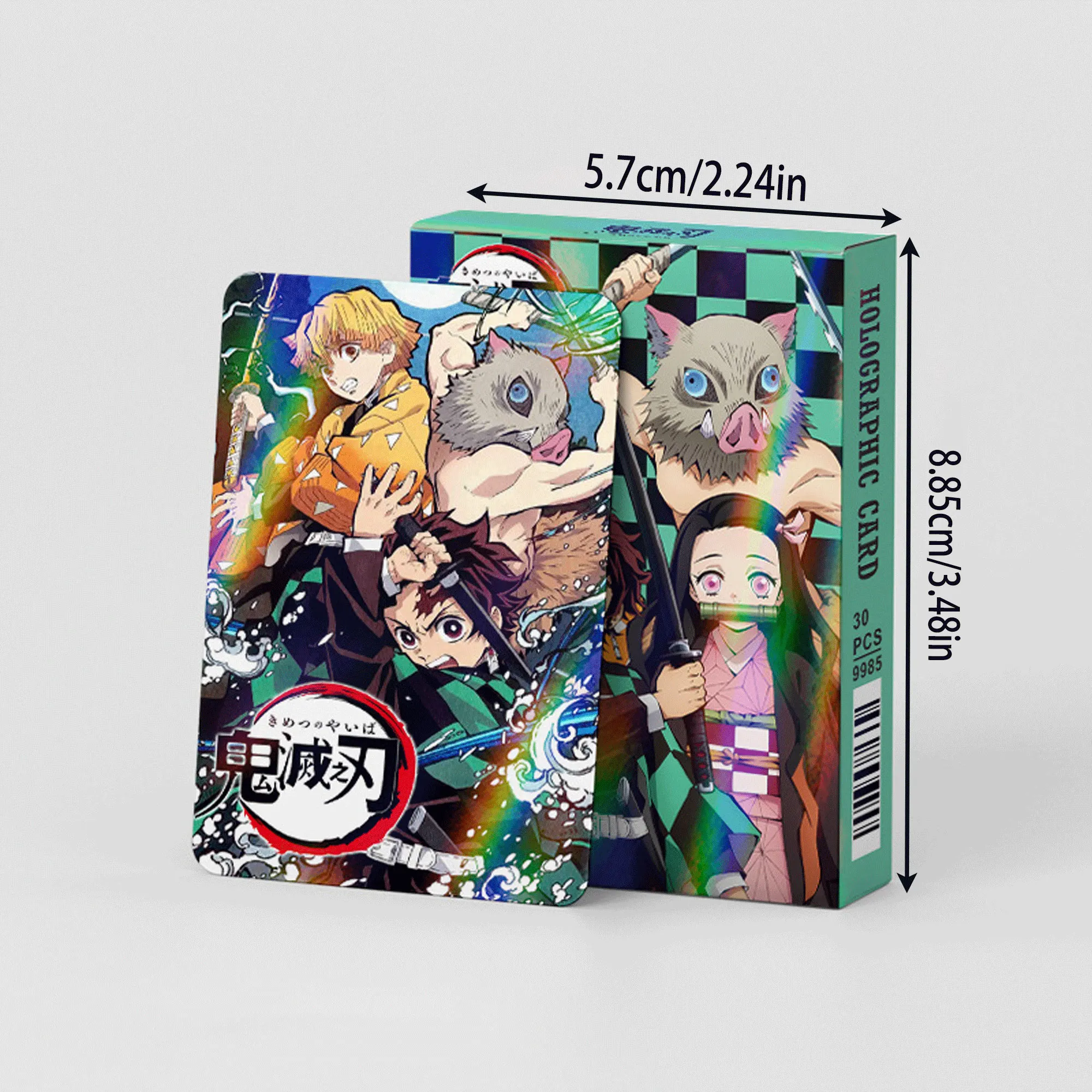 30pcs Demon Slayer Laser Flash Card, Card Flash Card, Anime Peripheral Collection Card