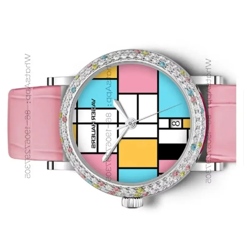 36989 Genuine original watch female ins wind natal year red mechanical watch simple beautiful diamond waterproof women's watch