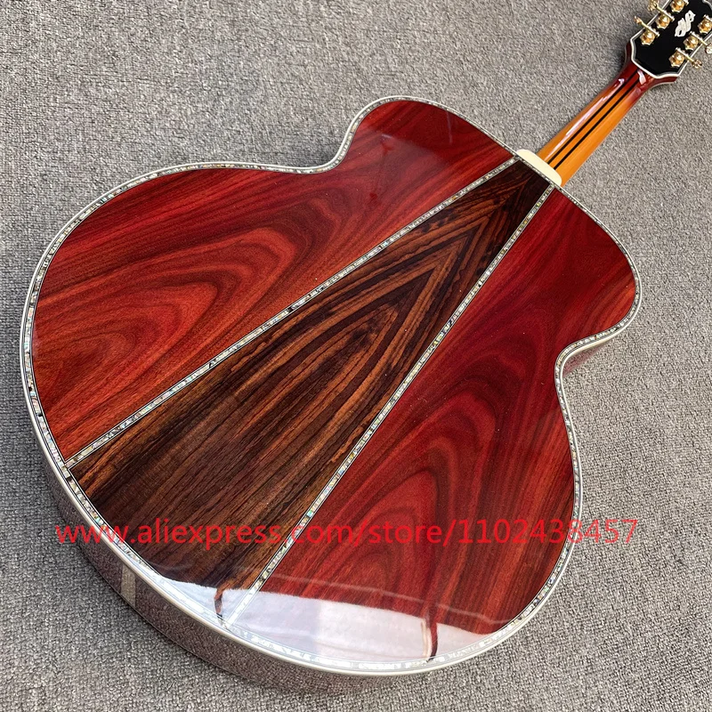 Customized Jumbo and Rosewood Back Acoustic Guitar, Rosewood Fingerboard, High Quality, 43