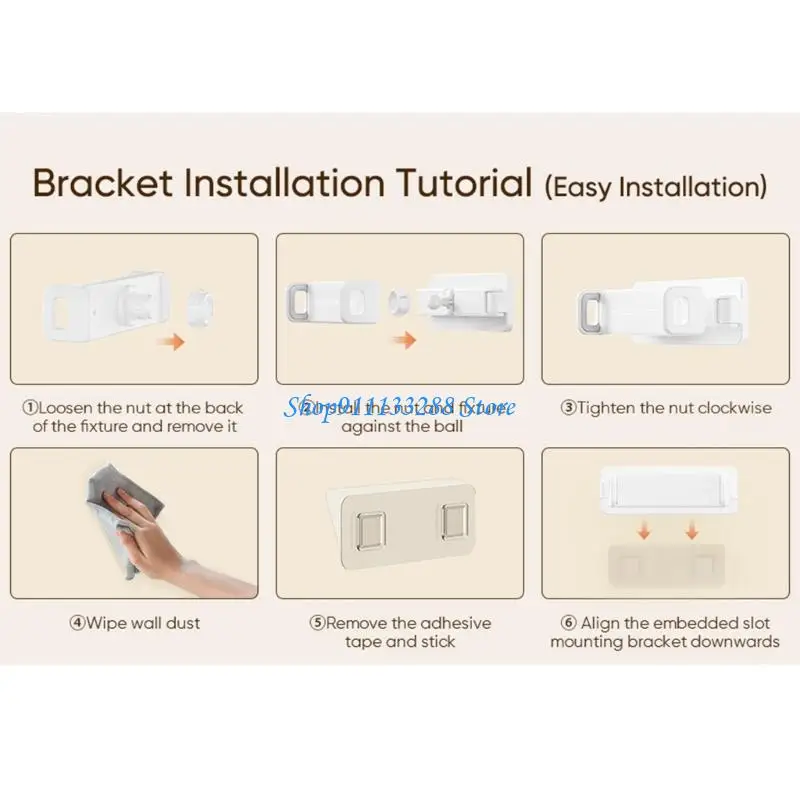 

G88D Универсальный настенный держатель Поворотная настраиваемая клейкая опора для планшета
