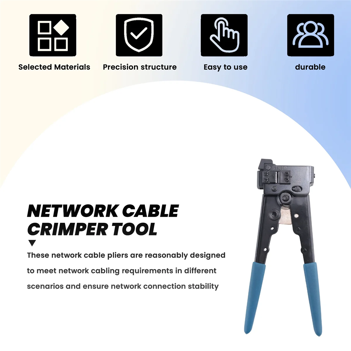 Ferramentas para RJ45 8P8C 8P LAN Ethernet Cabo de rede Ferramenta de crimpagem
