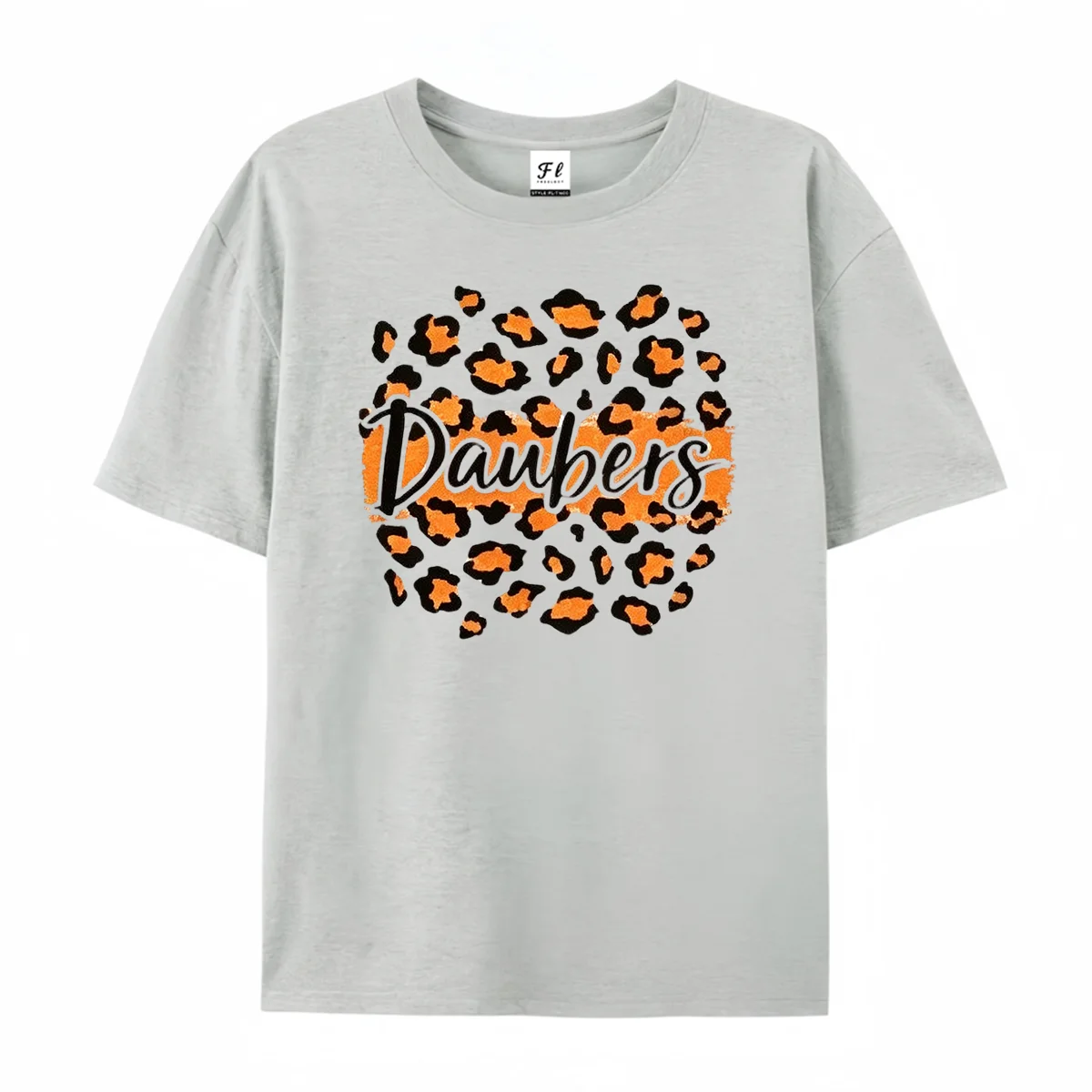 Daubers Leopard Print Circle T-shirt Bingo Dauber Lover Graphic Tee Women Casual Short Sleeve Cotton Shirt Bingo Game Player Tee