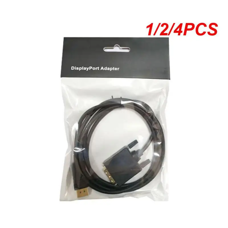 1/2/4PCS Converter Cable Multifunction Gilded Durable 1080p Resolution Easy To Use Reliable And Durable Dp To Dvi Cable