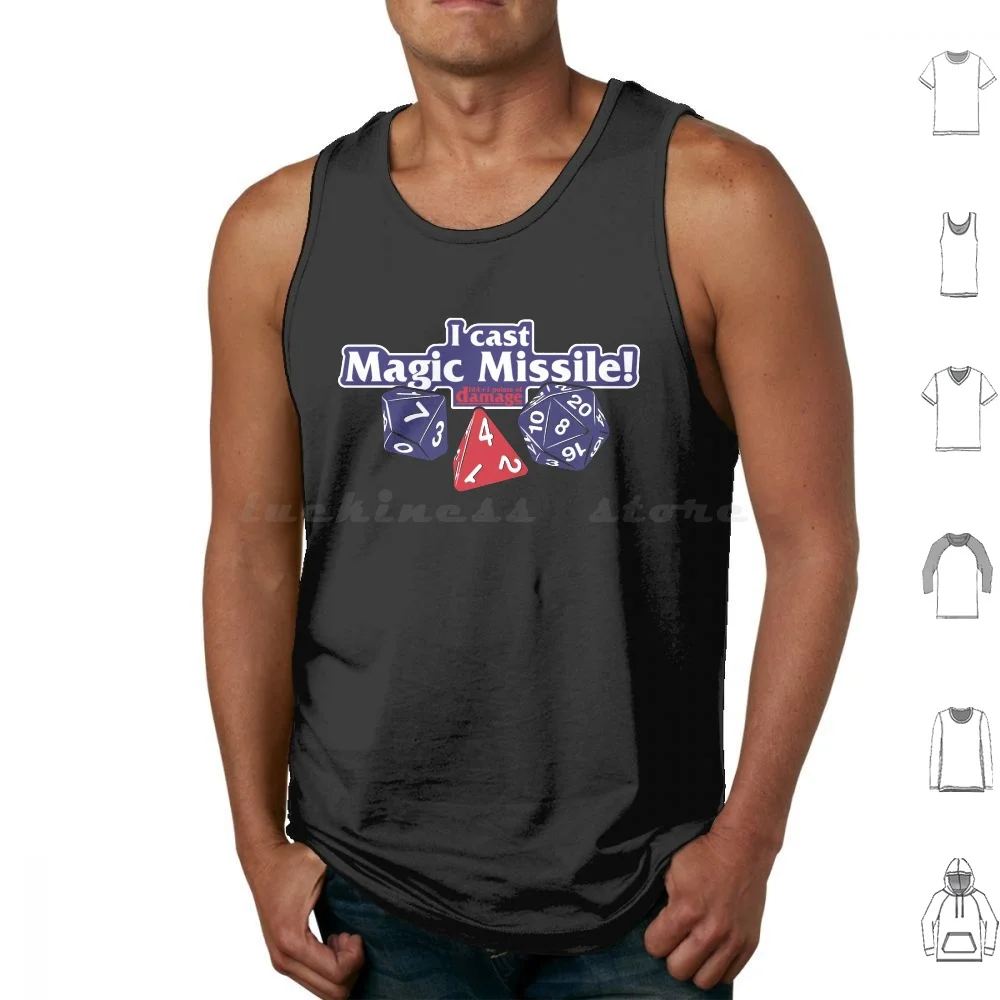 I Cast Magic Missile Ii Tank Tops Vest Sleeveless Magic Missile Advanced 2nd Edition Second Gaming Rpg Tabletop Roleplaying